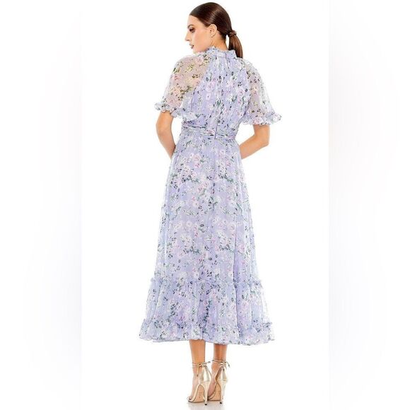 Mac Duggal Ieena 68259 - High Neck Floral Print Evening Dress/ size 4 - Picture 2 of 12